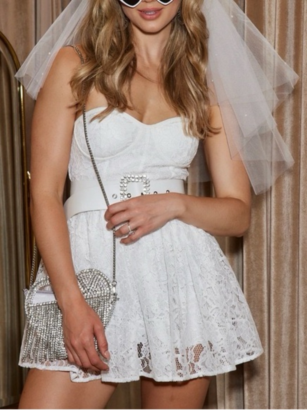 12th Tribe Giuliana White Lace Romper